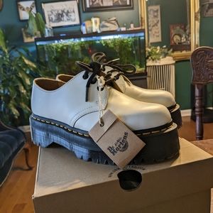 White quad oxford Dr martens